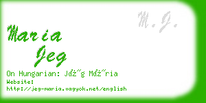 maria jeg business card